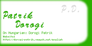 patrik dorogi business card